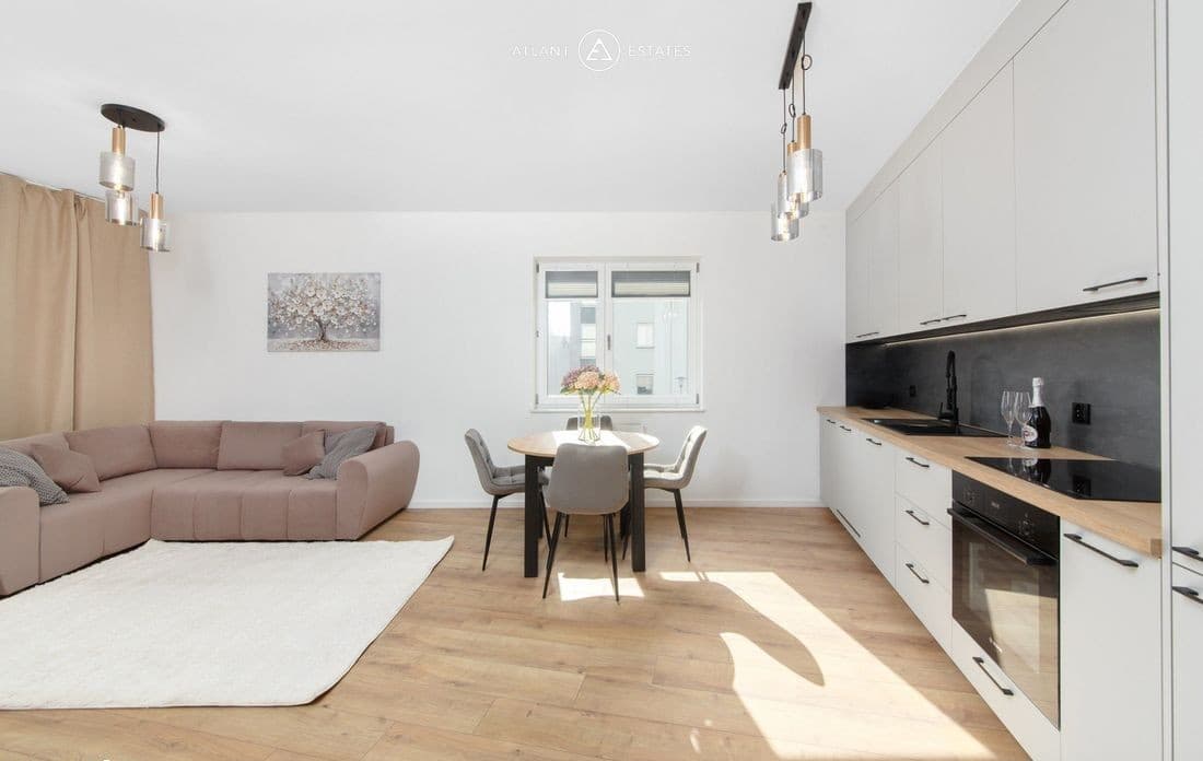 Сучасна 3-кімнатна квартира у Вроцлаві, 63 м²