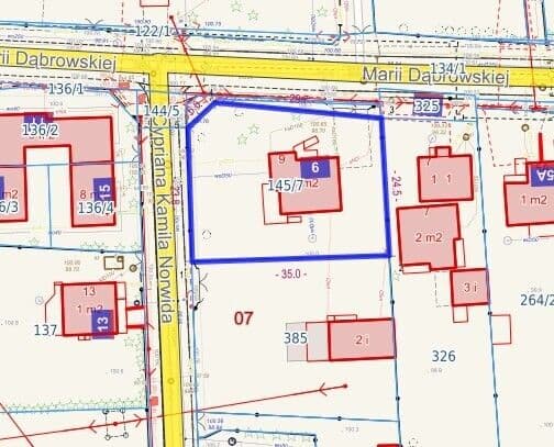 Terreno - 1950 m² - calle Cypriana Kamila Norwida Pruszków