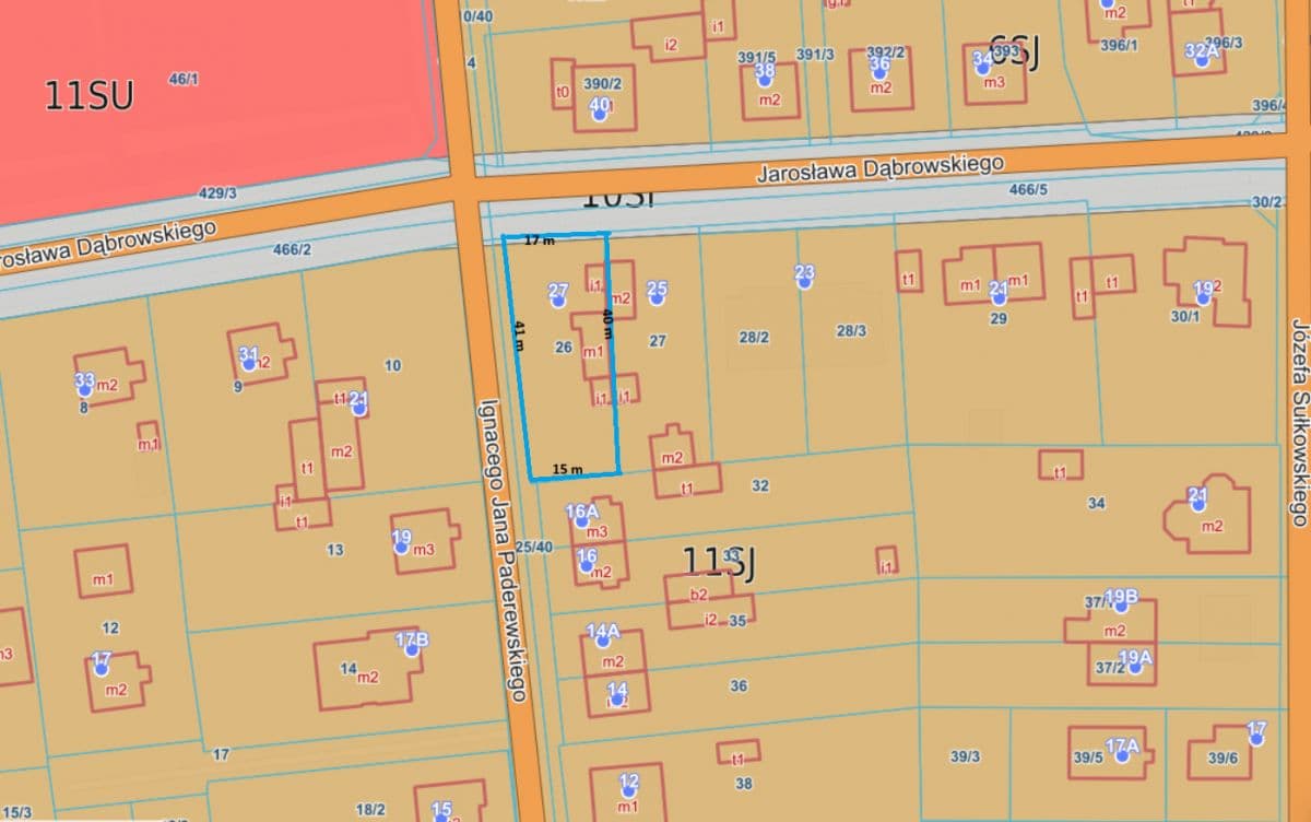 Plot - 647 m² - gen. Jarosława Dąbrowskiego St. Piastów