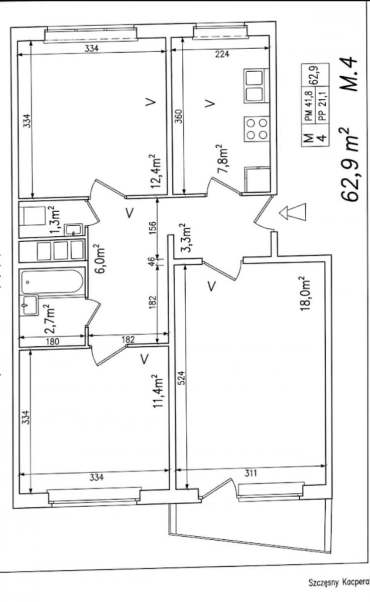 Apartamento - 3 habitaciones - 63 m² - os. Rusa Poznań Chartowo