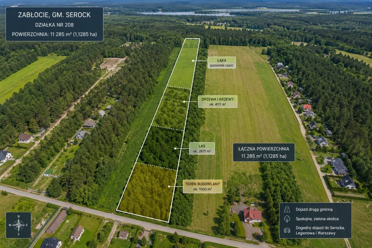 Plot - 11285 m² - Zabłocie
