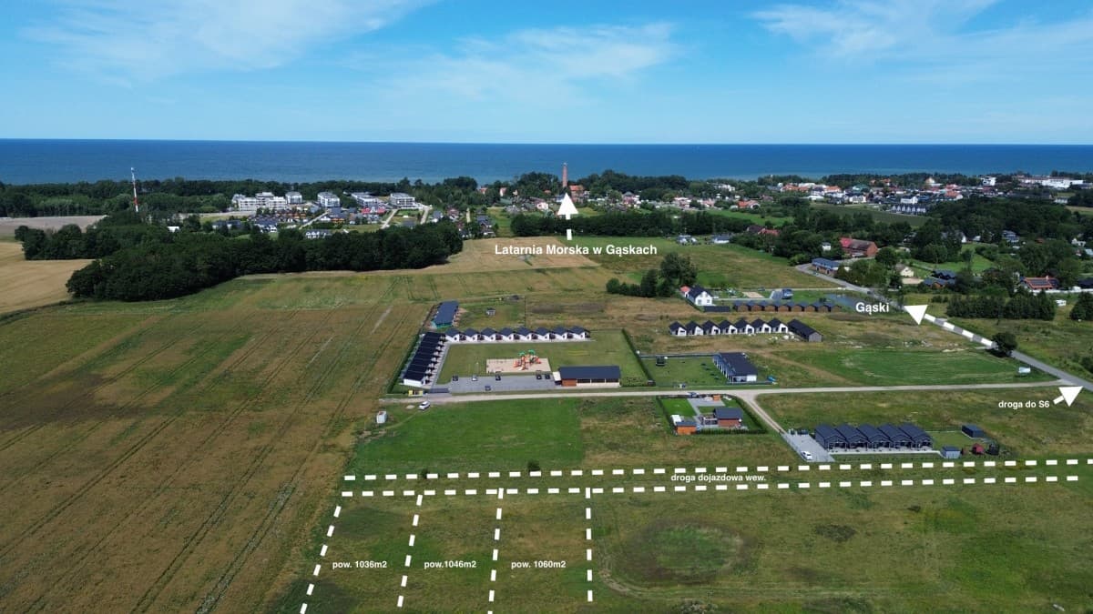 Działka - 1060 m² - Gąski