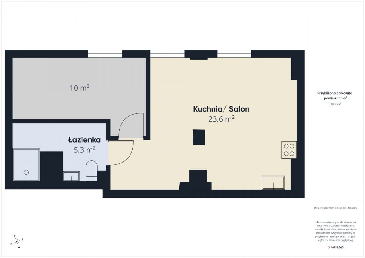 Wohnung - 2 Zimmer - 37 m² - Adama Mickiewicza Straße Oświęcim Altstadt