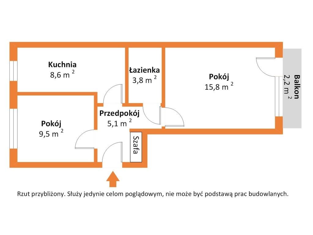 아파트 - 2개 방 - 48 m² - ul. Spółdzielców Kędzierzyn-Koźle